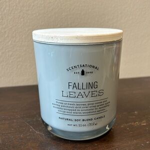 Scentsational Falling Leaves Candle Glass Jar 11 Oz  Soy Blend Fall